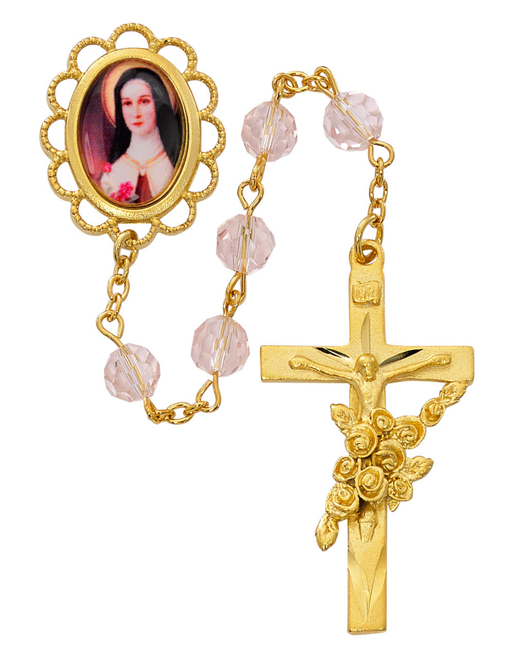 Gold St. Therese Rosary Lagron Miller Company