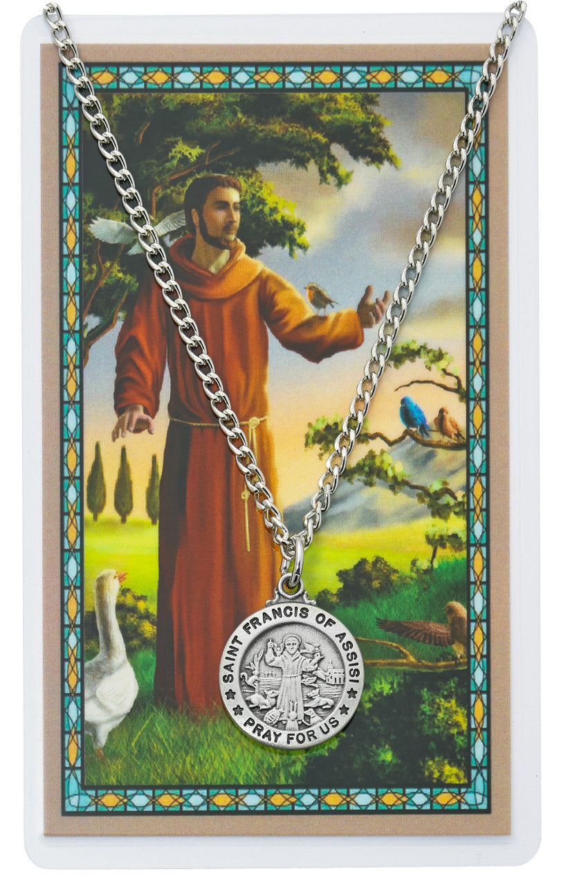 St. Francis of Assisi Prayer Card and Medal Set Lagron Miller Company