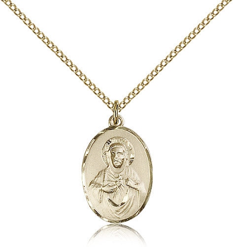 Gold Filled Scapular Medal with Chain Pendant – Lagron Miller Company