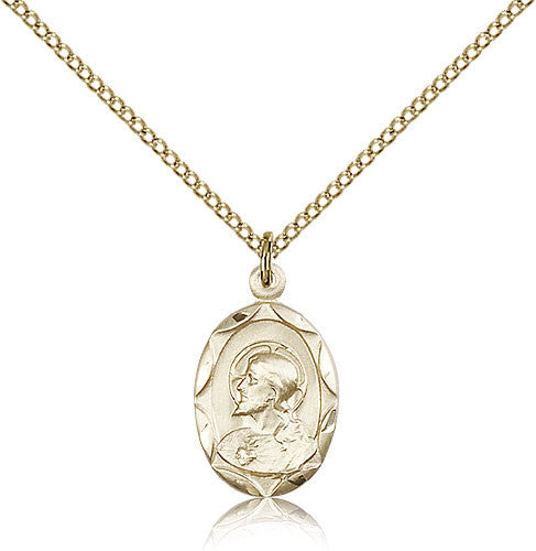 Gold Filled Scapular Medal with Chain Pendant – Lagron Miller Company