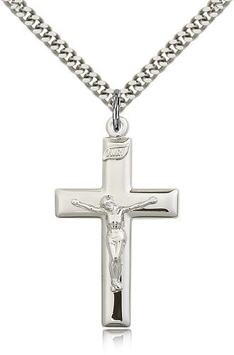 Sterling silver online crucifix and chain
