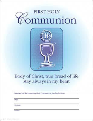 First Communion Certificate Lagron Miller Company First Communion Certificate Lagron Miller Company