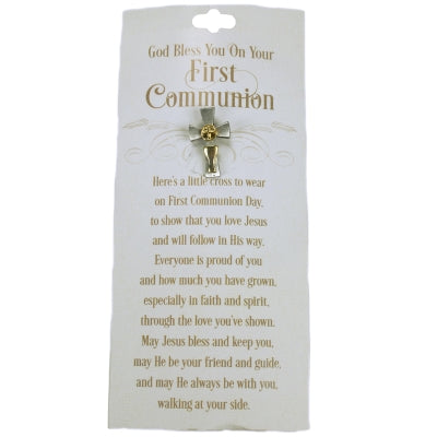 First Communion Cross Pin – Lagron Miller Company